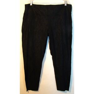 41 HAWTHORN WOMENS BLACK PRINTED LEGGINGS SIZE XXL   D163